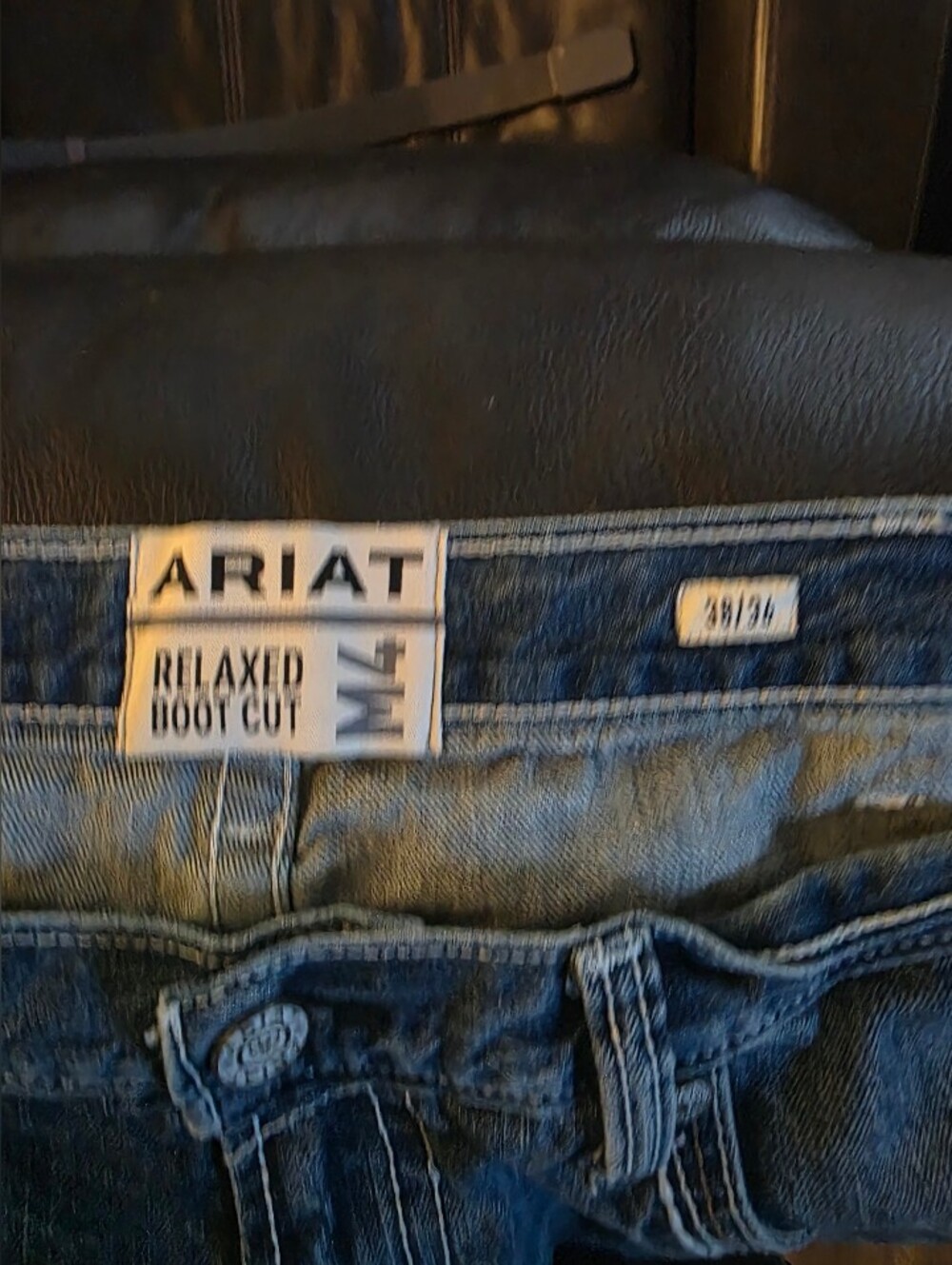 Ariat M4 Relaxed Boot Cut Men's Jeans 38x36 Blue Denim Like New